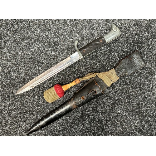 3265 - WW2 Third Reich Heer Parade Bayonet with fullered blade 198mm in length maker marked 