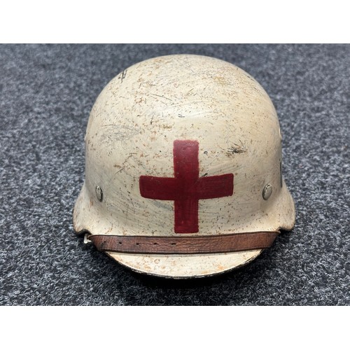 3267 - WW2 Third Reich M40 Steel Helmet. Maker and size stamped to shell 