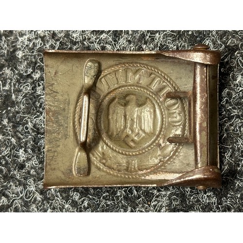 3268 - WW2 Third Reich Heer Belt Buckle. No makers mark. Retains much original field grey paint finish.