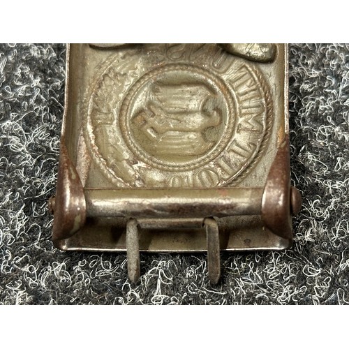 3268 - WW2 Third Reich Heer Belt Buckle. No makers mark. Retains much original field grey paint finish.