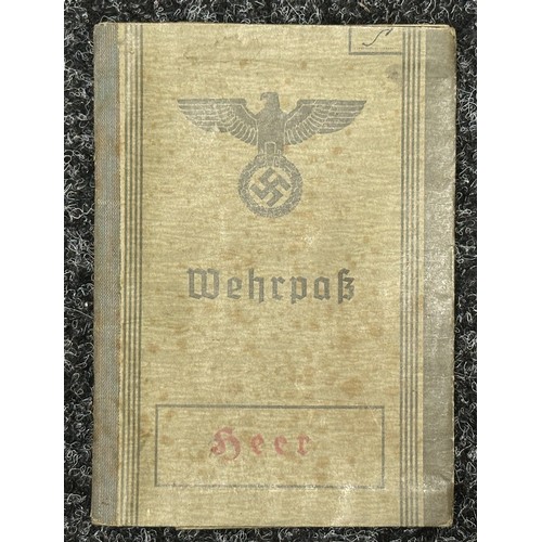 3269 - WW2 Third Reich Documents: Heer Wehrpass issued in 1940 to Gerhard Sommer. Served in 5/Flak Schw. Ab... 