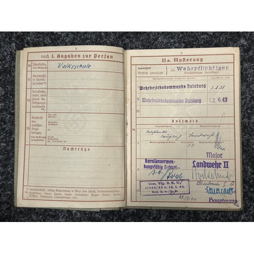 3269 - WW2 Third Reich Documents: Heer Wehrpass issued in 1940 to Gerhard Sommer. Served in 5/Flak Schw. Ab... 