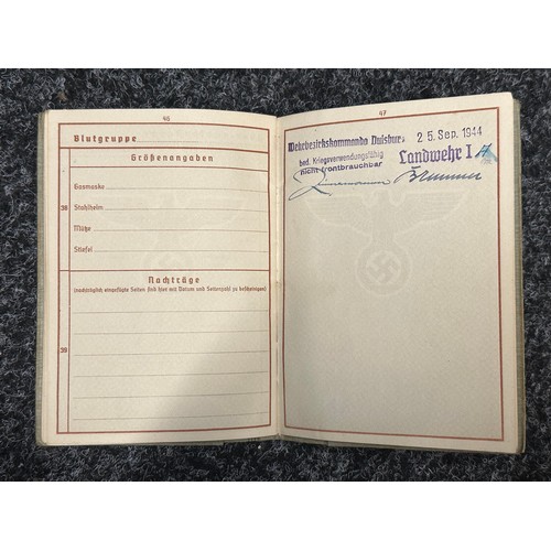 3269 - WW2 Third Reich Documents: Heer Wehrpass issued in 1940 to Gerhard Sommer. Served in 5/Flak Schw. Ab... 