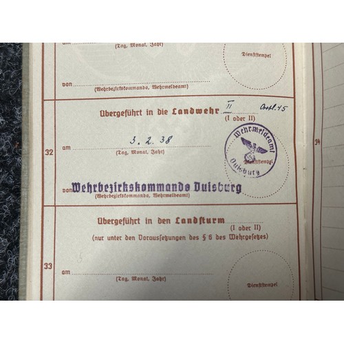 3269 - WW2 Third Reich Documents: Heer Wehrpass issued in 1940 to Gerhard Sommer. Served in 5/Flak Schw. Ab... 