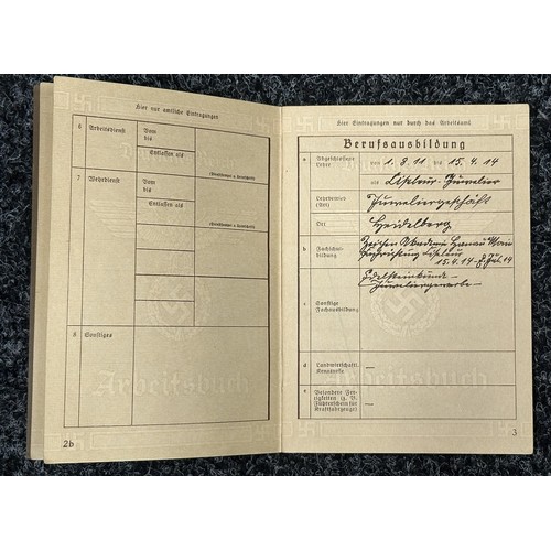 3269 - WW2 Third Reich Documents: Heer Wehrpass issued in 1940 to Gerhard Sommer. Served in 5/Flak Schw. Ab... 