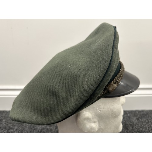 3271 - WW2 Third Reich KM Coastal Artillery Officers Schirmmutze Cap in Trikot wool with gilt wire bullion ... 