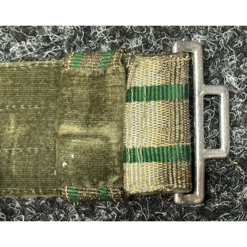 3272 - WW2 Third Reich Forestry Officers Brocade Belt and Buckle. No makers mark to buckle. Size 100.