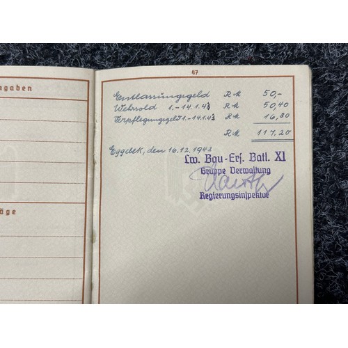 3274 - WW2 Third Reich Luftwaffe Officers Document Group to Major Curt Werner, Luftwaffen Bau-Ersatz Batl. ... 