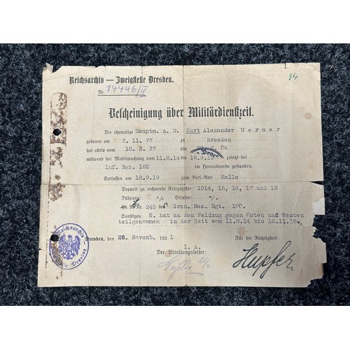 3274 - WW2 Third Reich Luftwaffe Officers Document Group to Major Curt Werner, Luftwaffen Bau-Ersatz Batl. ... 