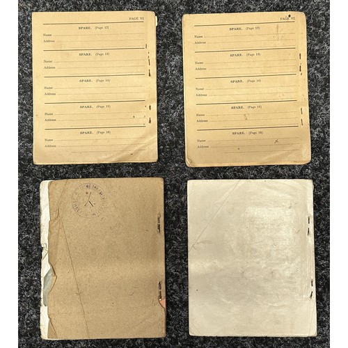 3276 - WW2 Third Reich Channel Islands Occupation States of Jersey Ration Books x 5. Dated from 1941 to 194... 