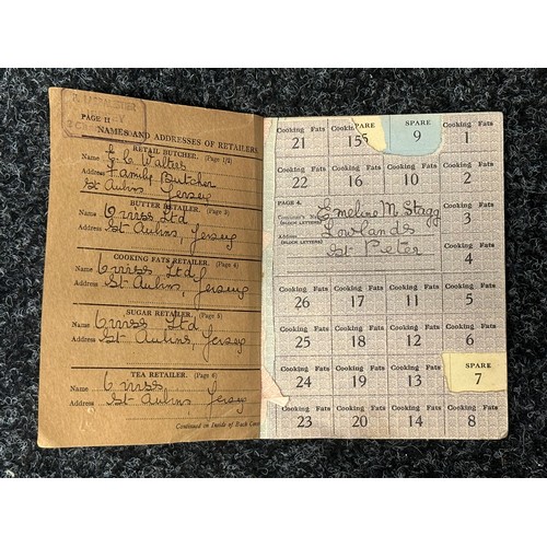 3276 - WW2 Third Reich Channel Islands Occupation States of Jersey Ration Books x 5. Dated from 1941 to 194... 