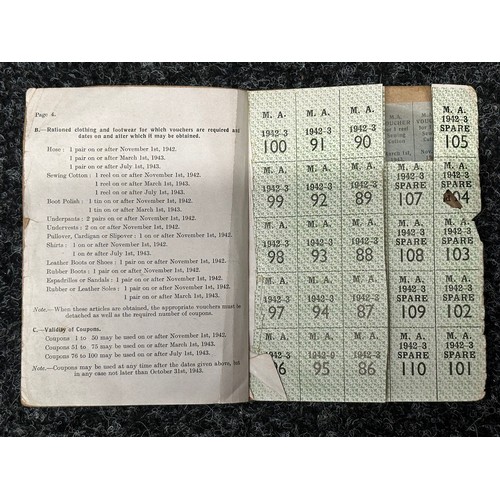 3276 - WW2 Third Reich Channel Islands Occupation States of Jersey Ration Books x 5. Dated from 1941 to 194... 