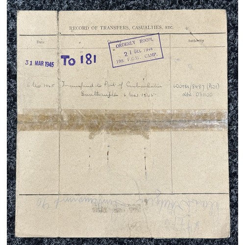 3278 - WW2 Third Reich British issued PoW Card, photos, postcard to Heer Coastal Artillery Officer Hauptman... 