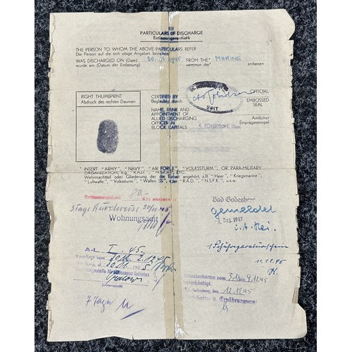 3278 - WW2 Third Reich British issued PoW Card, photos, postcard to Heer Coastal Artillery Officer Hauptman... 