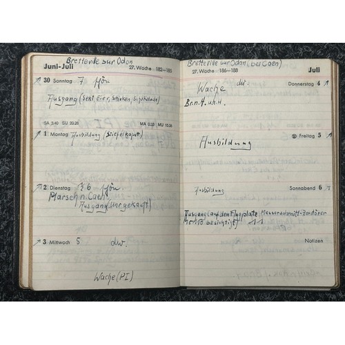 3279 - WW2 Third Reich Heer Soldiers Personal Diary 1940 Obergefrieter Werner Dicke plus two photographs of... 