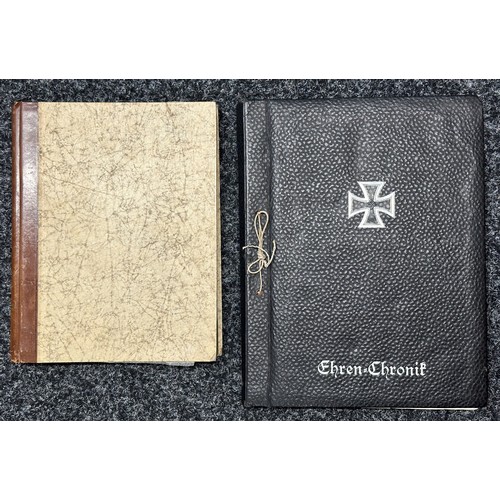 3280 - WW2 Third Reich Heer Panzer Grenadier Officers Photo Album and a Ehren Chronif Album.