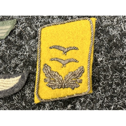 3285 - WW2 Third Reich cloth insignia: Bevo machine woven Heer Breast eagle, uncut: Bevo Heer cap eagle, un... 