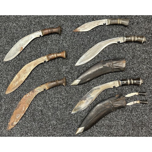 3296 - Collection of six Gurhka Kukri Knives (6)