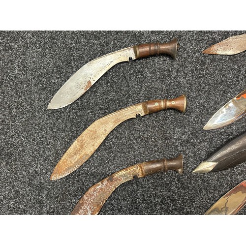 3296 - Collection of six Gurhka Kukri Knives (6)