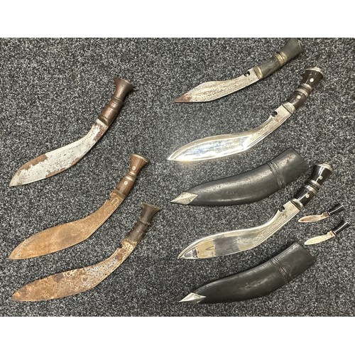 3296 - Collection of six Gurhka Kukri Knives (6)