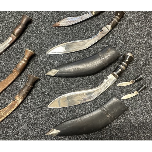 3296 - Collection of six Gurhka Kukri Knives (6)