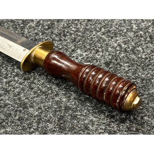 3298 - Siebe Gorman & Co Scuba diving knife with double edged blade 193mm in length with makers mark. Turne... 