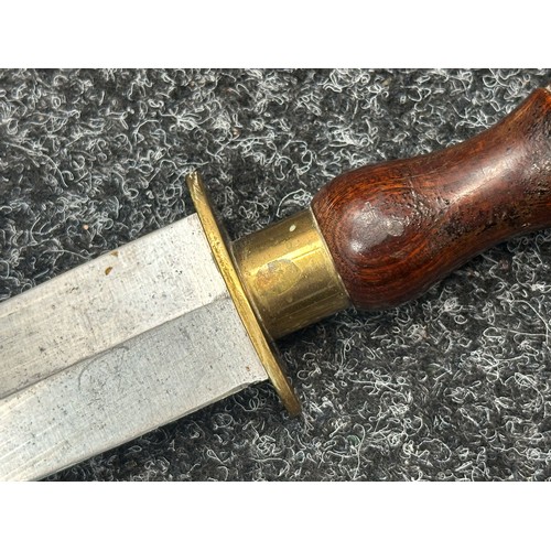 3298 - Siebe Gorman & Co Scuba diving knife with double edged blade 193mm in length with makers mark. Turne... 