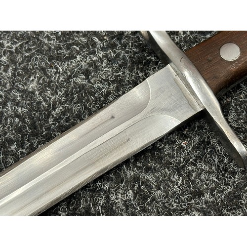 3300 - Swiss 1918 Pattern Bayonet with double edged blade maker marked 