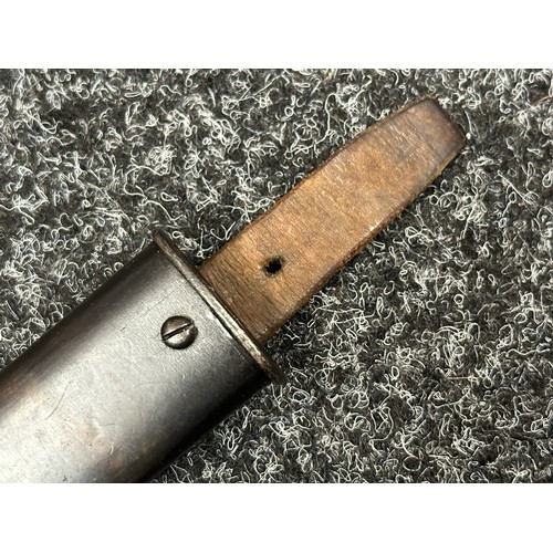 3300 - Swiss 1918 Pattern Bayonet with double edged blade maker marked 