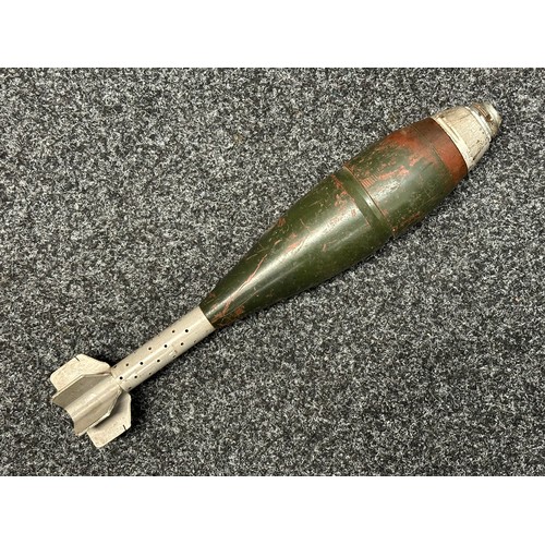 3310 - British 81mm Mortar INERT & FFE Training Round. Original paint finish.