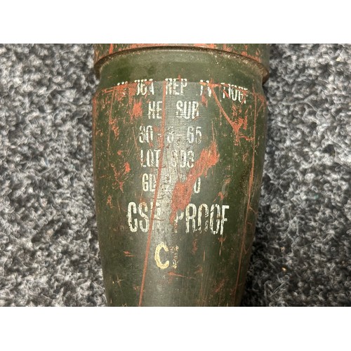 3310 - British 81mm Mortar INERT & FFE Training Round. Original paint finish.