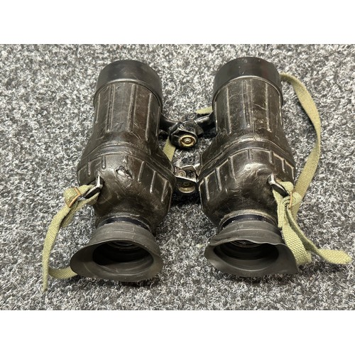 3312 - Post War British AVIMO 7 x 42 Binoculars L12A1. Pre focus type prismatic binoculars. Complete with o... 