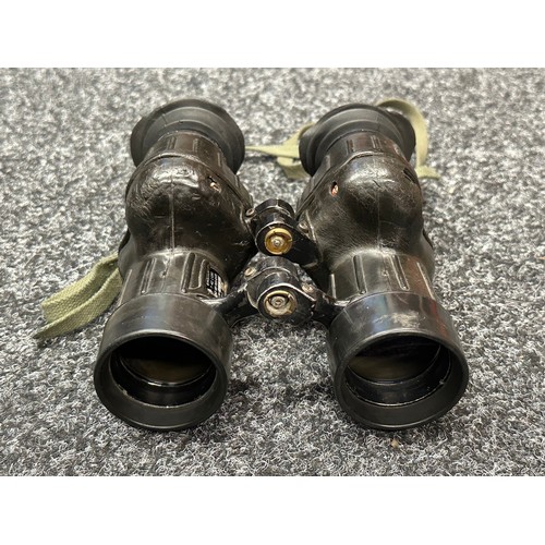 3312 - Post War British AVIMO 7 x 42 Binoculars L12A1. Pre focus type prismatic binoculars. Complete with o... 