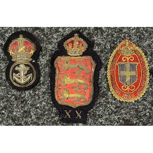 3319 - British Army & RN Officers Bullion Wire Embroidered Cap Badges.