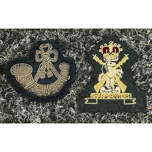 3319 - British Army & RN Officers Bullion Wire Embroidered Cap Badges.