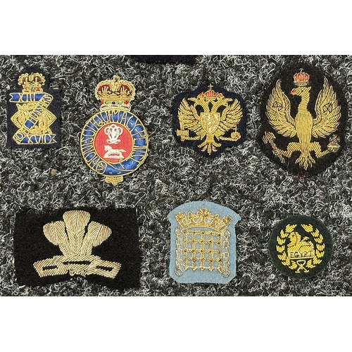 3319 - British Army & RN Officers Bullion Wire Embroidered Cap Badges.