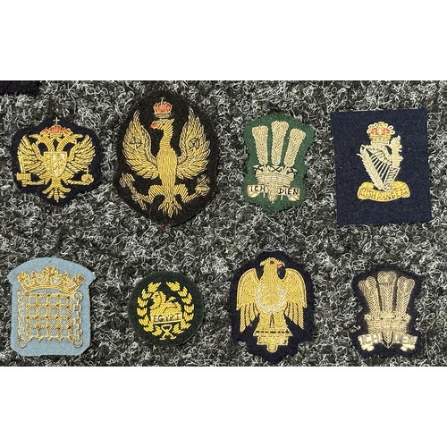 3319 - British Army & RN Officers Bullion Wire Embroidered Cap Badges.