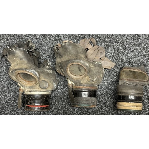 3338 - A collection of Mixed Militaria to include: 3 WW2 British Home front Respirators, two 7.62mm Bullet ... 