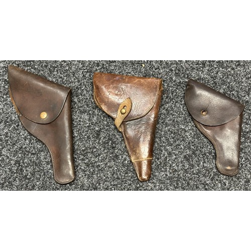 3339 - A collection of Pistol Holsters to include Black leather US .45 Auto, repro US Civil War Confederate... 