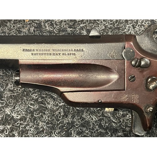 3346 - Deactivated Frank Wesson 1870 Single Shot Derringer Pistol cal. 32 rim fire. Serial no 13. barrel le... 