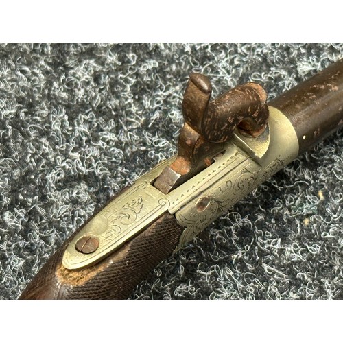 3354 - Percussion cap pocket pistol with 59mm long barrel which will unscrew, English Proof marks. Action a... 