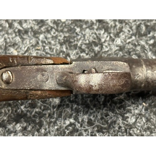 3356 - Percussion Cap Pistol with 70mm long barrel, bore approx. 10mm, English proof marks, no makers mark.... 