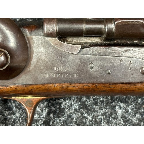 3357 - .577 Enfield Snider Conversion Artillery Carbine, lock marked with Crown VR along with Enfield 1858,... 