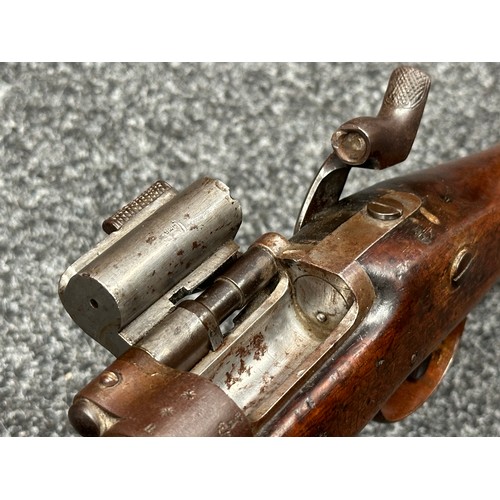 3357 - .577 Enfield Snider Conversion Artillery Carbine, lock marked with Crown VR along with Enfield 1858,... 