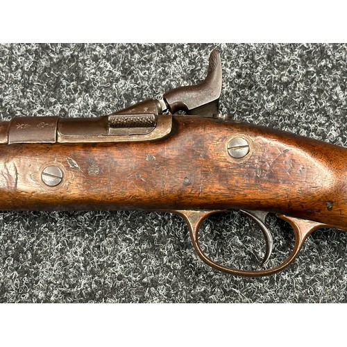 3357 - .577 Enfield Snider Conversion Artillery Carbine, lock marked with Crown VR along with Enfield 1858,... 