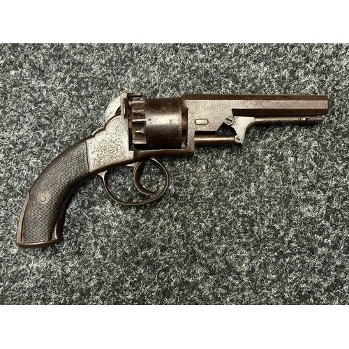 3358 - Percussion Cap Revolver with 115mm long barrel, bore approx. 11mm. English Proof marks. No makers ma... 