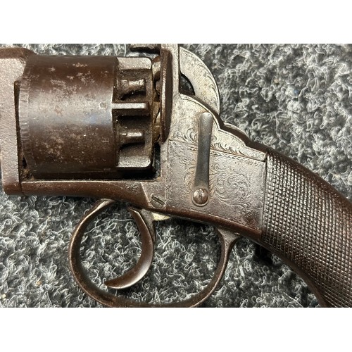 3358 - Percussion Cap Revolver with 115mm long barrel, bore approx. 11mm. English Proof marks. No makers ma... 