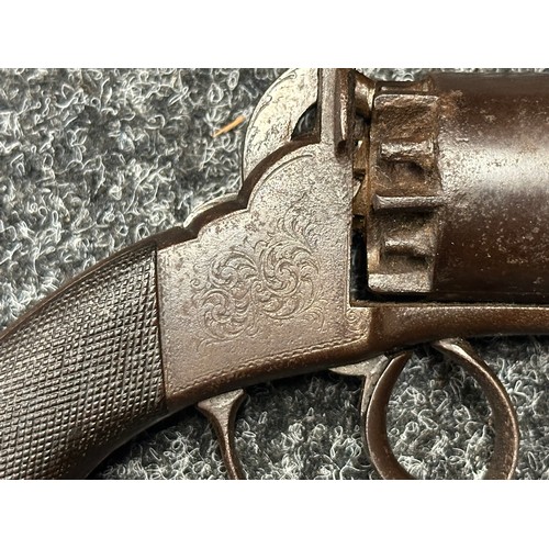 3358 - Percussion Cap Revolver with 115mm long barrel, bore approx. 11mm. English Proof marks. No makers ma... 