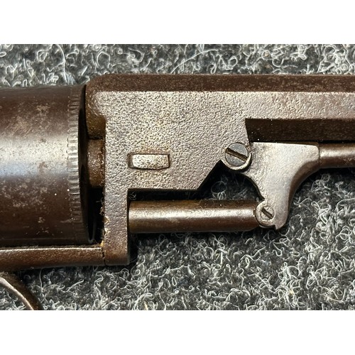 3358 - Percussion Cap Revolver with 115mm long barrel, bore approx. 11mm. English Proof marks. No makers ma... 