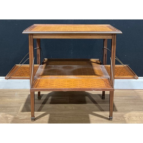 215 - An early 20th century metamorphic drinks or serving table, 66.5cm high, the top 67cm wide and 46cm d... 